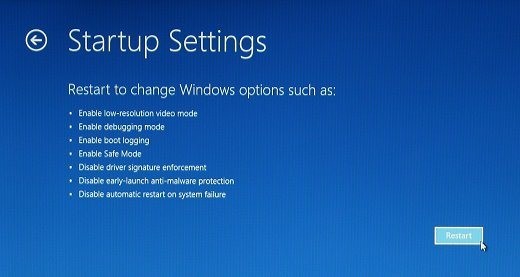 Windows 8 güvenli mod
