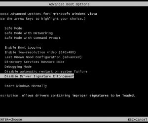 dell latitude how to disable driver signature enforcement